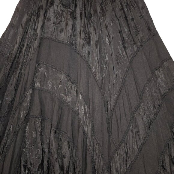 Just Cruising Womens Free Size Midi Dress Black Flowy Whimsygoth Fairygrunge - Picture 5 of 14